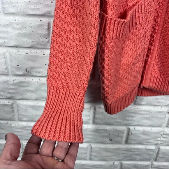 LULULEMON Post Practice Chunky knit Sweater Cardigan Size 10 - Picture 6 of 11